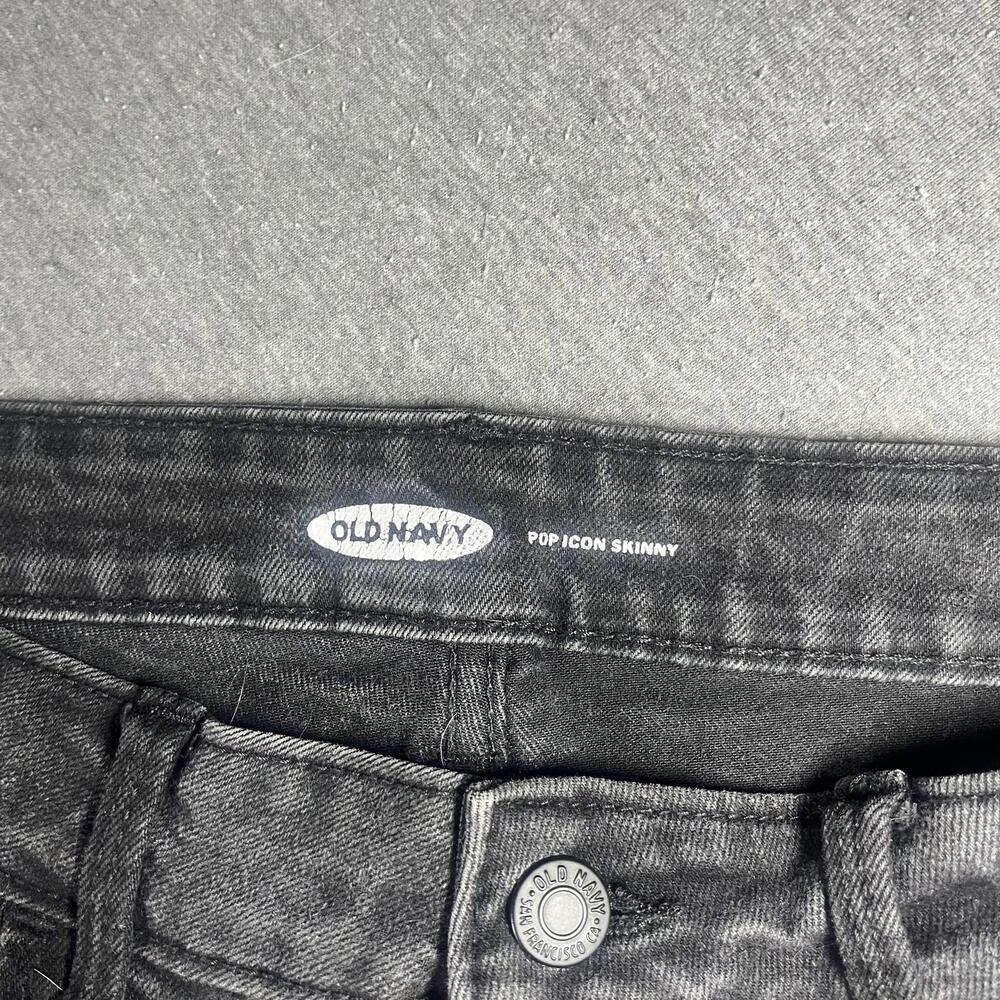 Old Navy Pop Icon Sizs 6 Skinny Black Ripped Jeans Womans pants Womans old navy - Picture 3 of 9